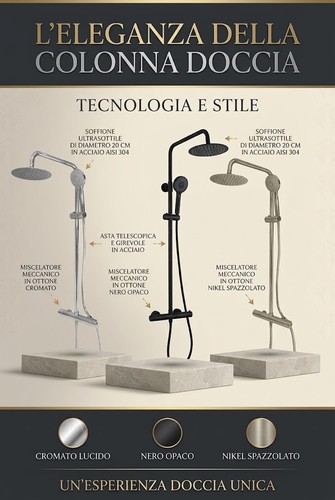 Colonna doccia acciaio inox - colonna,